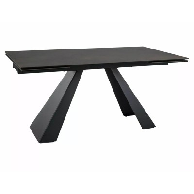 Стол обеденный SIGNAL SALVADORE Ceramic Ossido Bruno коричневый/черный мат 160-240/90